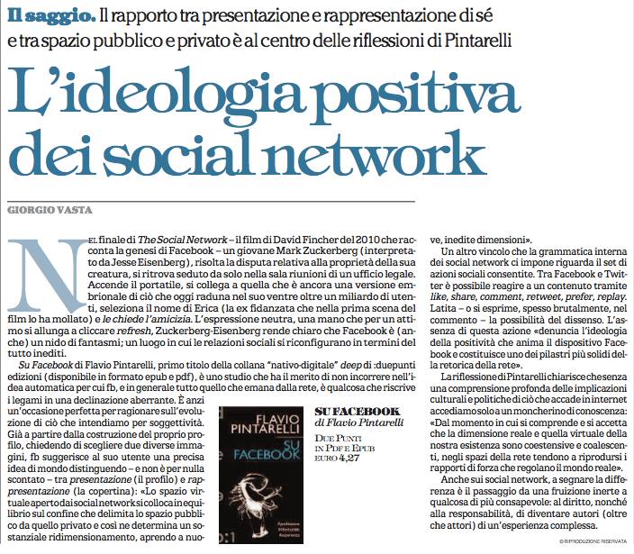 Su Facebook recensione Giorgio Vasta