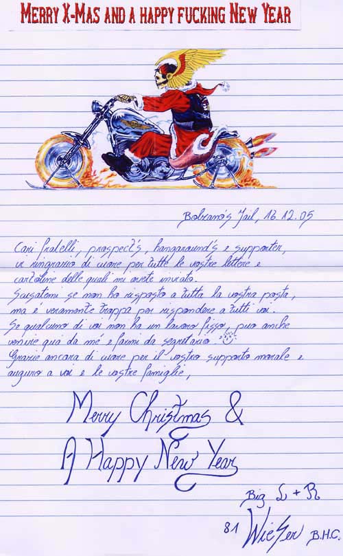 Lettera di Natale Hubert Wieser