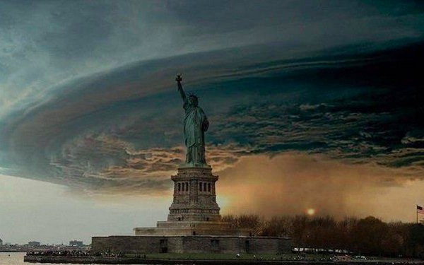Statua della libertà uragano Sandy