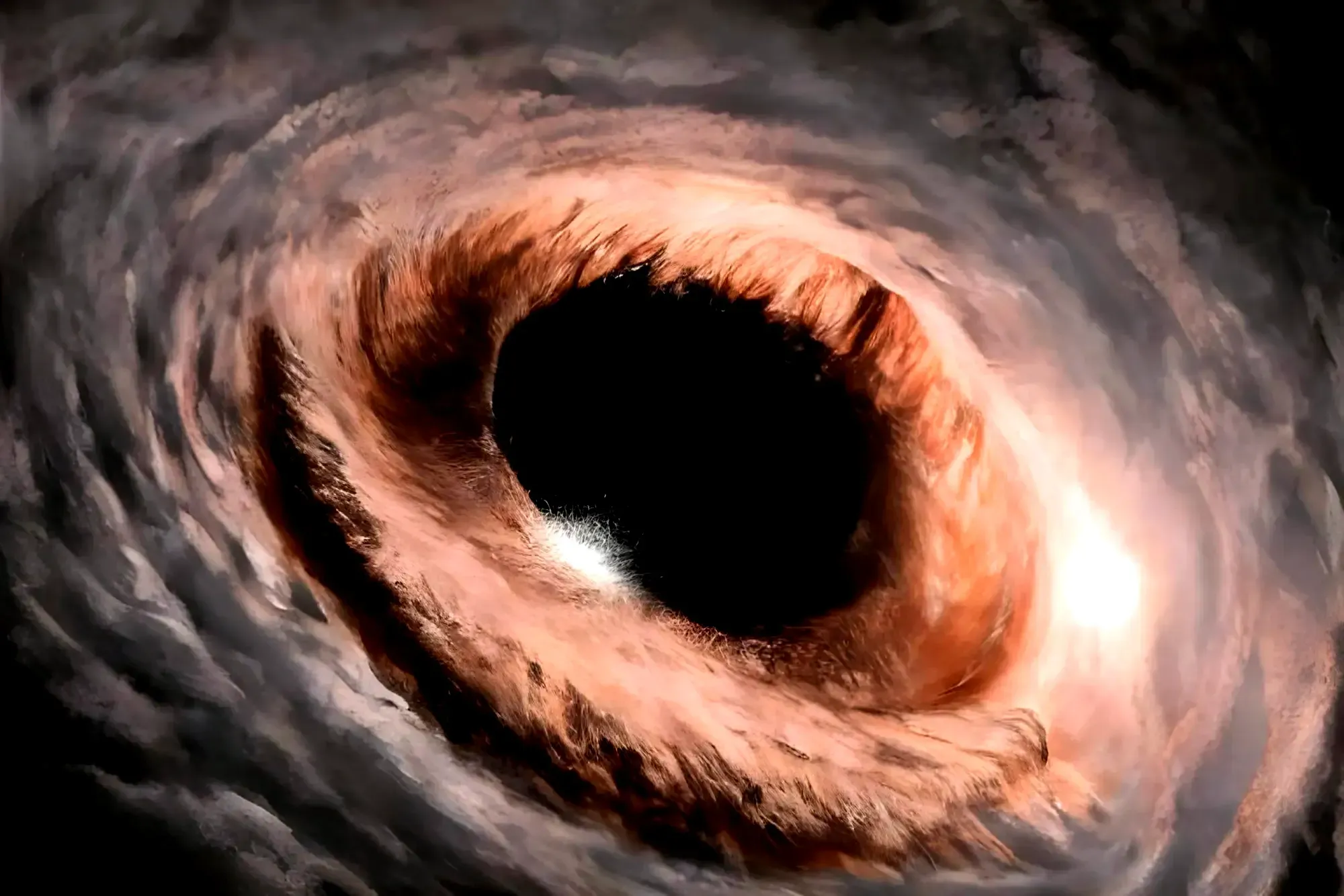 La raffigurazione di un buco nero